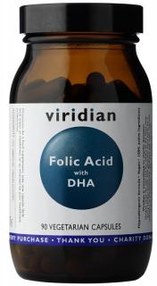 Viridian Folic Acid with DHA 90 kapsúl  *CZ-BIO-001 certifikát