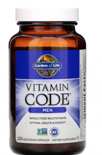 Vitamín Code Men (multivitamín pre mužov) - 120 rastlinných kapsúl