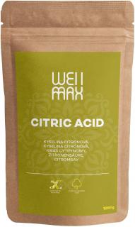 WellMax Kyselina citrónová, Citric Acid, 1000 g