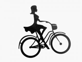 Akrylový zápich do torty Dievča na bicykli