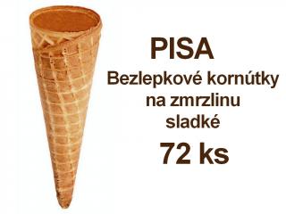 Bezlepkové kornútky na zmrzlinu SLADKÉ (PISA) 72 ks