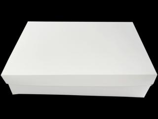 Biela krabica na tortu a rolády 30 x 45 x 10 cm