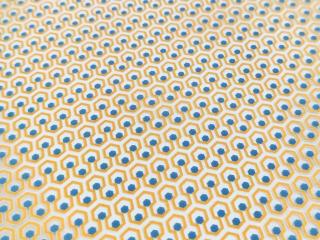 Čokofólia / čokotransfer - zlato-modrý vzor 30 x 40 cm