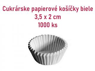 Cukrárske papierové košíčky biele 3,5 x 2 cm 1000 ks