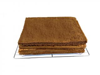 Domáce piškótové pláty na plnenie kakaové menšie 32 x 21 cm 4 kusy