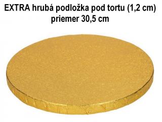 EXTRA hrubá podložka pod tortu ZLATÁ (1,2 cm) Ø 30,5 cm