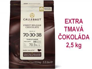 EXTRA TMAVÁ čokoláda Callebaut 70,5% - 2,5 kg