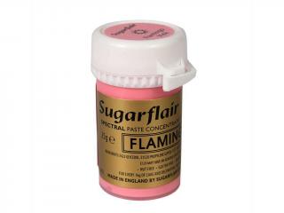 FLAMINGO PINK (plameniaková ružová) gélová farba Sugarflair 25 g