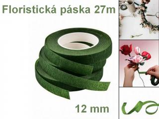 Floristická páska zelená 27 m (12 mm)