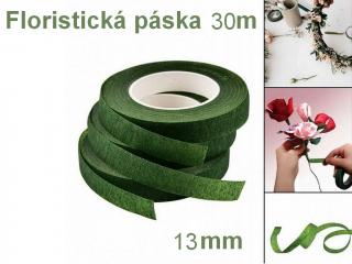 Floristická páska zelená 30 m (13 mm)