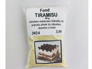 Fond TIRAMISU 60 g ochutený stabilizátor šľahačky na prípravu plniek do zákuskov, dezertov a toriet