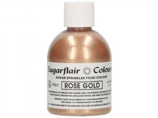 Jedlé Trblietky zlatá ružová Sugarflair ROSE GOLD 100 g