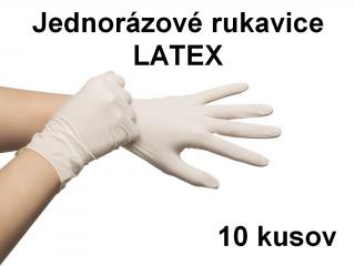 Jednorázové rukavice LATEX 10 ks