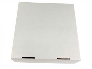 Krabica zákusková biela pevná 27 x 27 x 9 cm