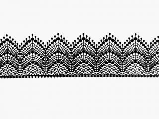 KRAJKA / ČIPKA ČIERNA 3 ks - cukrová ozdoba na tortu Variant: vzor 1