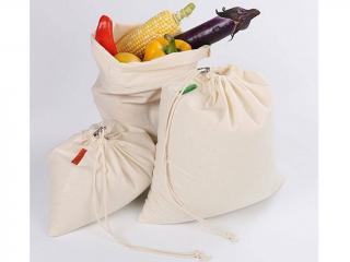 Ľanové vrecko na chlieb, pečivo a skladovanie potravín Variant: 38 x 28 cm BIO bavlna