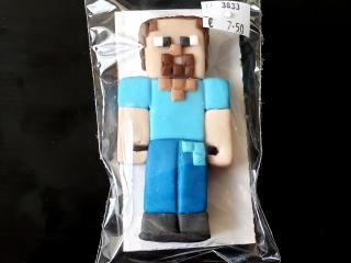 Minecraft postavička - modelovaná figúrka na tortu