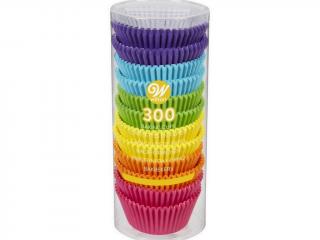 Papierové košíčky na muffiny farby dúhy 300 ks