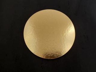 Podložka pod dezerty a mini torty papierová zlatá Ø 15,5 cm