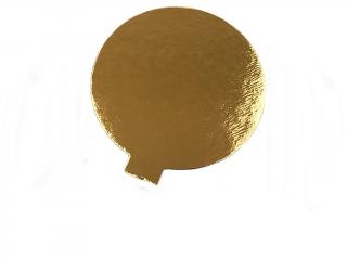 Podložka pod dezerty kruhová papierová zlatá Ø 8 cm