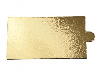 Podložka pod dezerty obdĺžniková papierová zlatá 9 x 5 cm