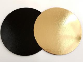 Podložka pod tortu kruhová zlatá/čierna Ø 28 cm G2400