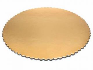 Podložka pod tortu kruhová zlatá s ozdobným okrajom  Ø 40 cm