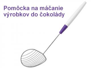 Pomôcka na máčanie výrobkov do čokolády