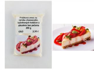 Prášková zmes na výrobu cheesecake, tvarohových koláčov a zákuskov bez pečenia 200 g