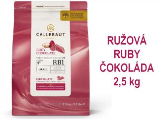 RUBY ružová čokoláda Callebaut 47,3% - 2,5 kg