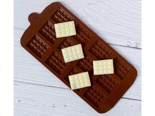 Silikónová forma na mini čokoládky (čokoládové tabuľky) na zdobenie toriet, zákuskov, cupcakeov