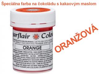 Špeciálna farba na čokoládu s kakaovým maslom ORANŽOVÁ 35 g