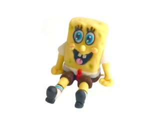 Sponge Bob - modelovaná figúrka Variant: sediaci (do 9 cm)