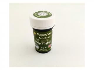 SPRUCE GREEN (smreková / vojenská zelená) gélová farba Sugarflair 25 g