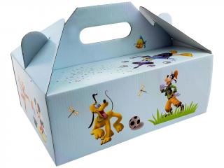 Zákusková krabica kašírovaná s úchytkou (detský motív DISNEY) - 26 x 19,5 x 10 cm
