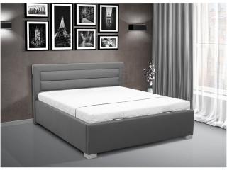 Čalúnená posteľ s elektrickým otváraním úložného priestoru IKARUS 140 Barva: eko sivá