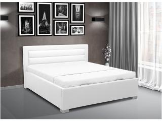 Čalúnená posteľ s elektrickým otváraním úložného priestoru IKARUS 160 Barva: eko bílá