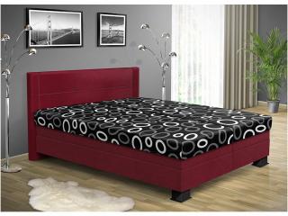 Čalúnená posteľ s úložným priestorom ALICE 200 x 180 cm farba čalúnenie: bordo 30, čalúnenie: Mega 14 černá