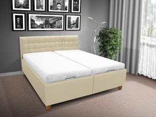 Čalúnená posteľ s úložným priestorom Perla 180 Barva: eko béžová