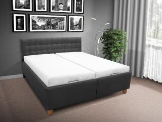 Čalúnená posteľ s úložným priestorom Perla 180 Barva: eko sivá