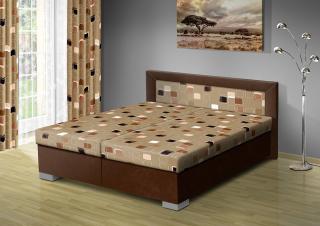 Čalúnená posteľ s úložným priestorom Vanessa 170x200 čalúnenie: hnedá/MEGA 16 hnedá, Typ roštov: polohovacie
