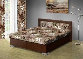 Čalúnená posteľ s úložným priestorom Vanessa 170x200 čalúnenie: hnedá/MEGA 17 hnedá, Typ roštov: polohovacie