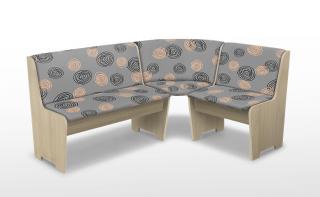 Jedálenská rohová lavica farba lamina: agát (akát), farba čalouněnie: Mega 31 béžová
