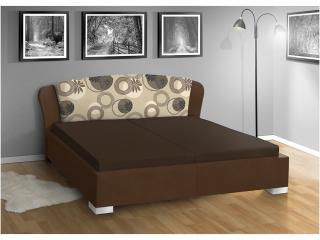 Manželská posteľ s úložným priestorom SUMMER 160x200 Barva: hnědá