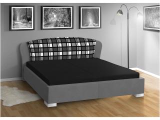 Manželská posteľ s úložným priestorom SUMMER 180x200 Barva: sivá