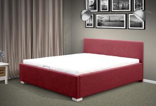 Moderná posteľ Fanny 140x200 cm matrac: Matraca 17 cm sendvičová, farba čalúnenie: eko koža šedá, úložný priestor: s úložným priestorom
