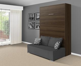 Sklápacia posteľ s pohovkou VS 21058P 200x120 farba lamina: orech, Varianta dverí: matné