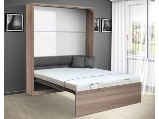 Sklápacia posteľ VS 3054 P - 200x160 cm nosnost postele: štandardná nosnosť, farba lamina: biela 113