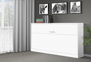 Sklápacia posteľ VS1056, 200x90cm farba lamina: Biela, Varianta dverí: lesklé