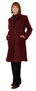 Dámsky kabát Rialto Drap Červeno-Čierny 0237 Dámská veľkosť: 40